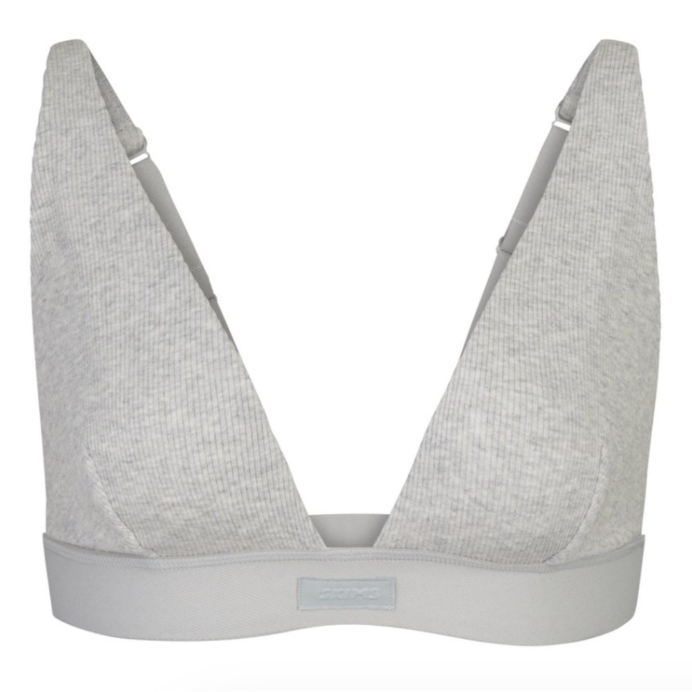 SKIMS Plunge Bralette Grey Large